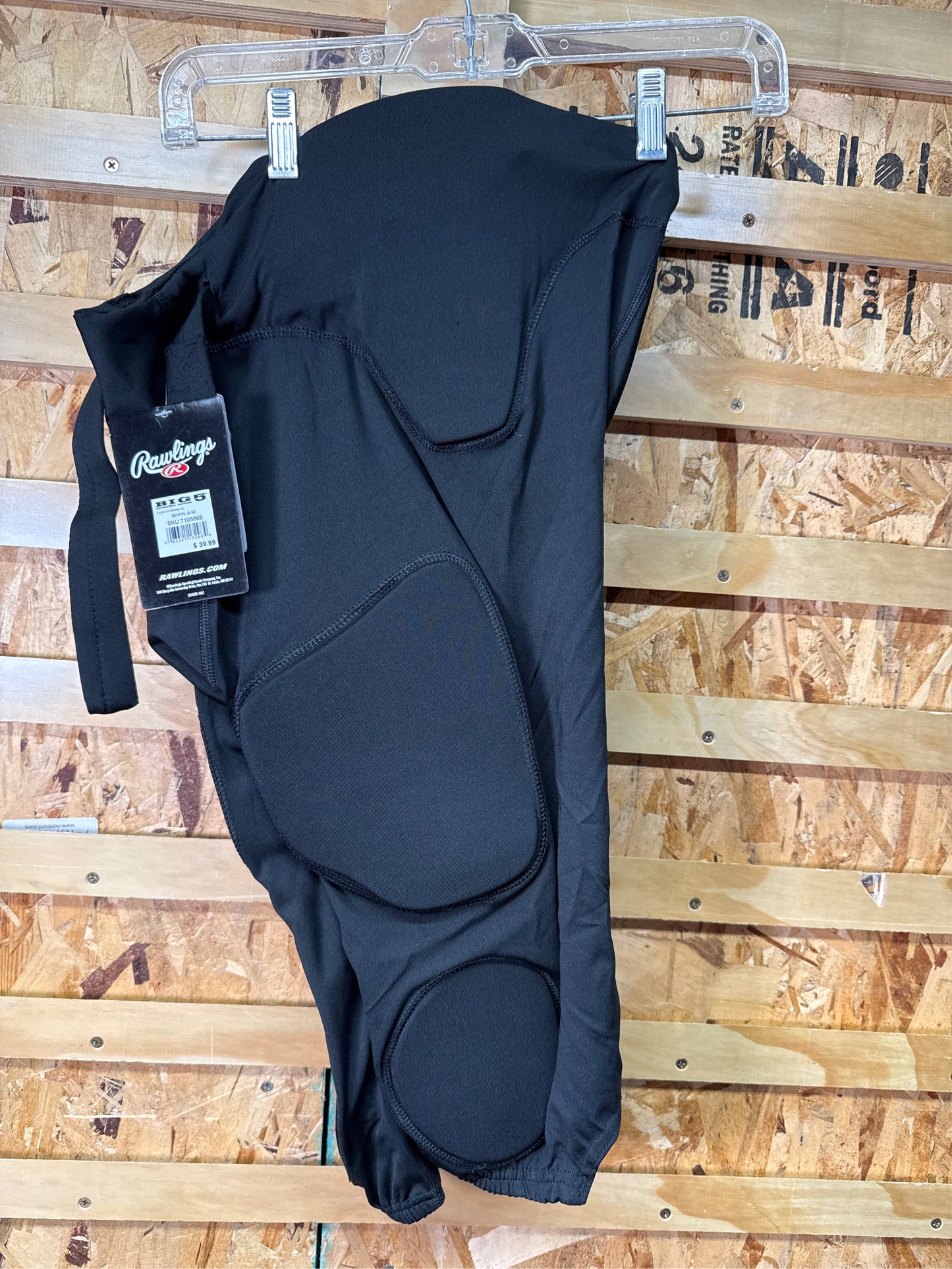 Rawlings Youth Integrated Football Pants - Black, Size 2XL
