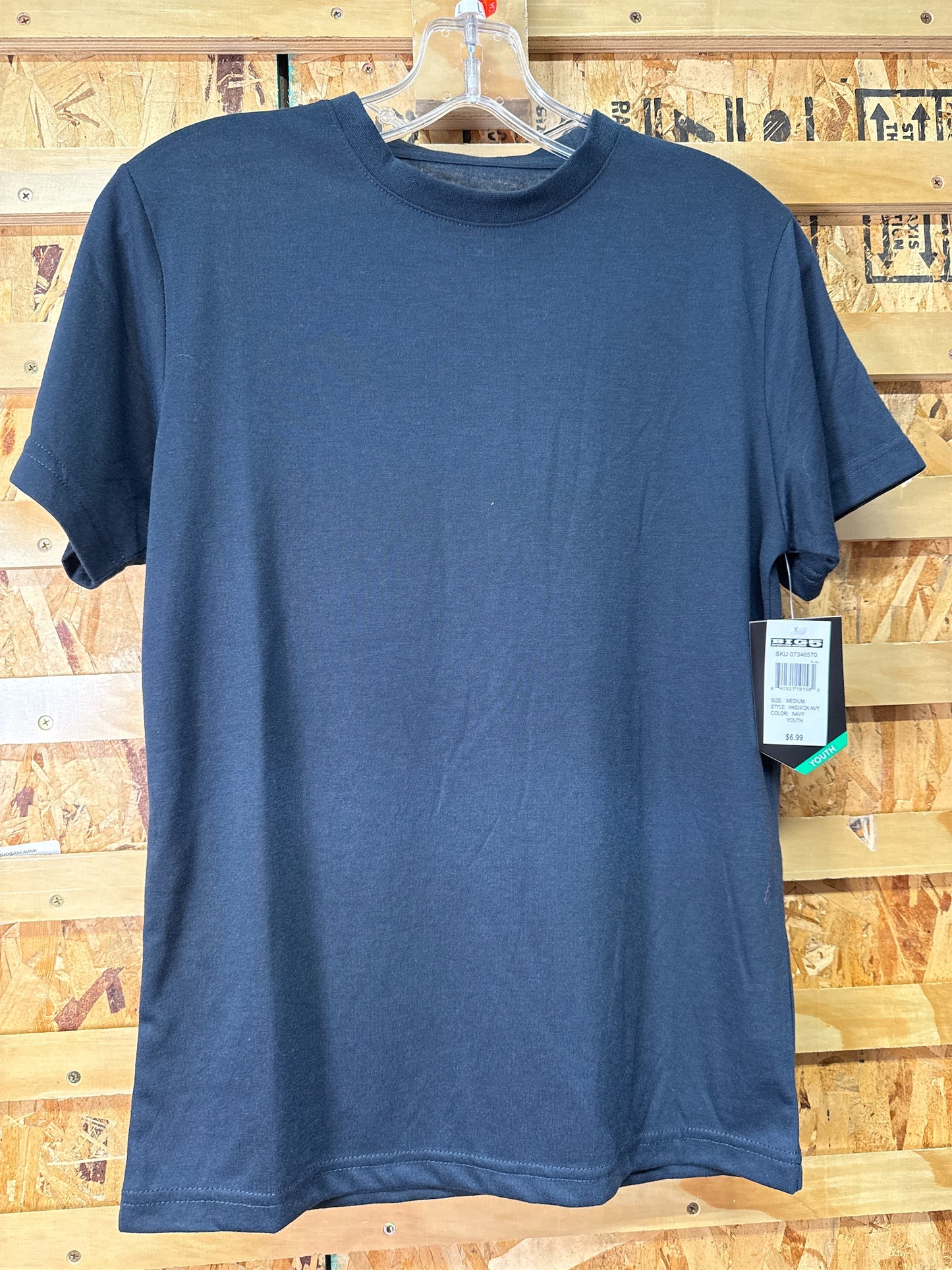 Fit Essentials Youth Performance Short-Sleeve T-Shirt - Navy Blue, Size M