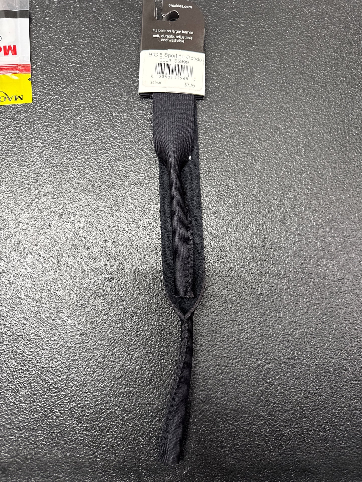 Croakies Cotton Suiters Eyewear Retainer - Black, XL