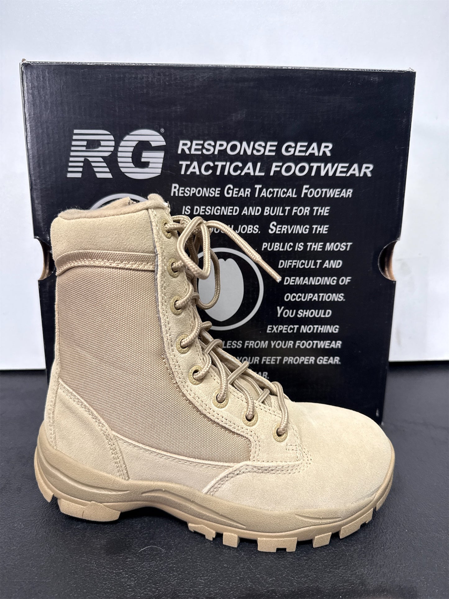 Response Gear Men's 8" Desert Service Boots - Tan, Size 7
