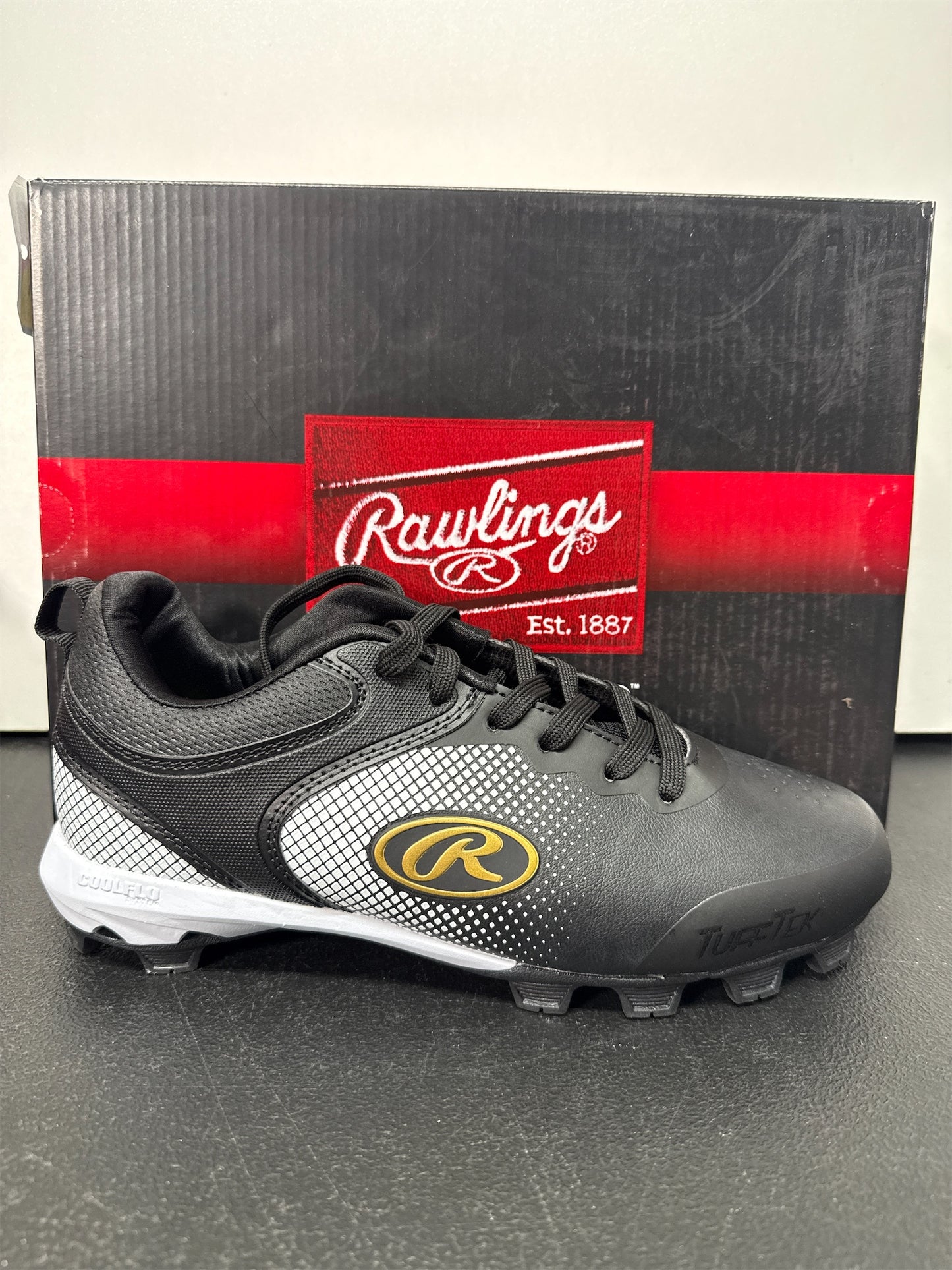 Rawlings Sanction Low Men's Baseball Cleats - Black, Size 6.5