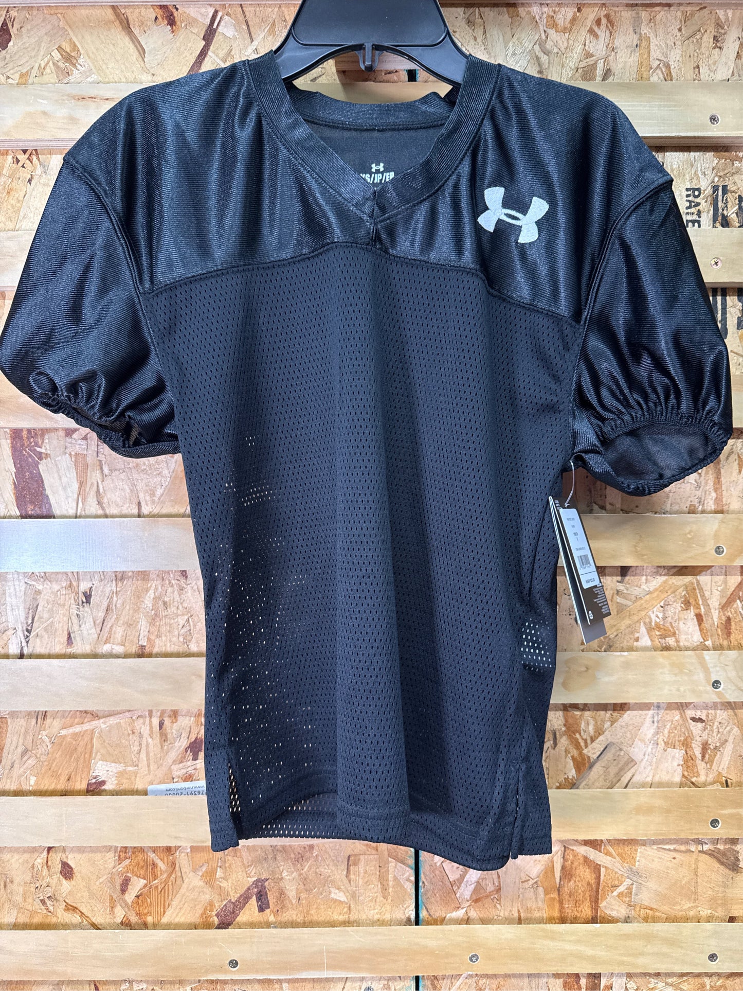 Under Armour Youth Football Practice Jersey - Black, Size Small