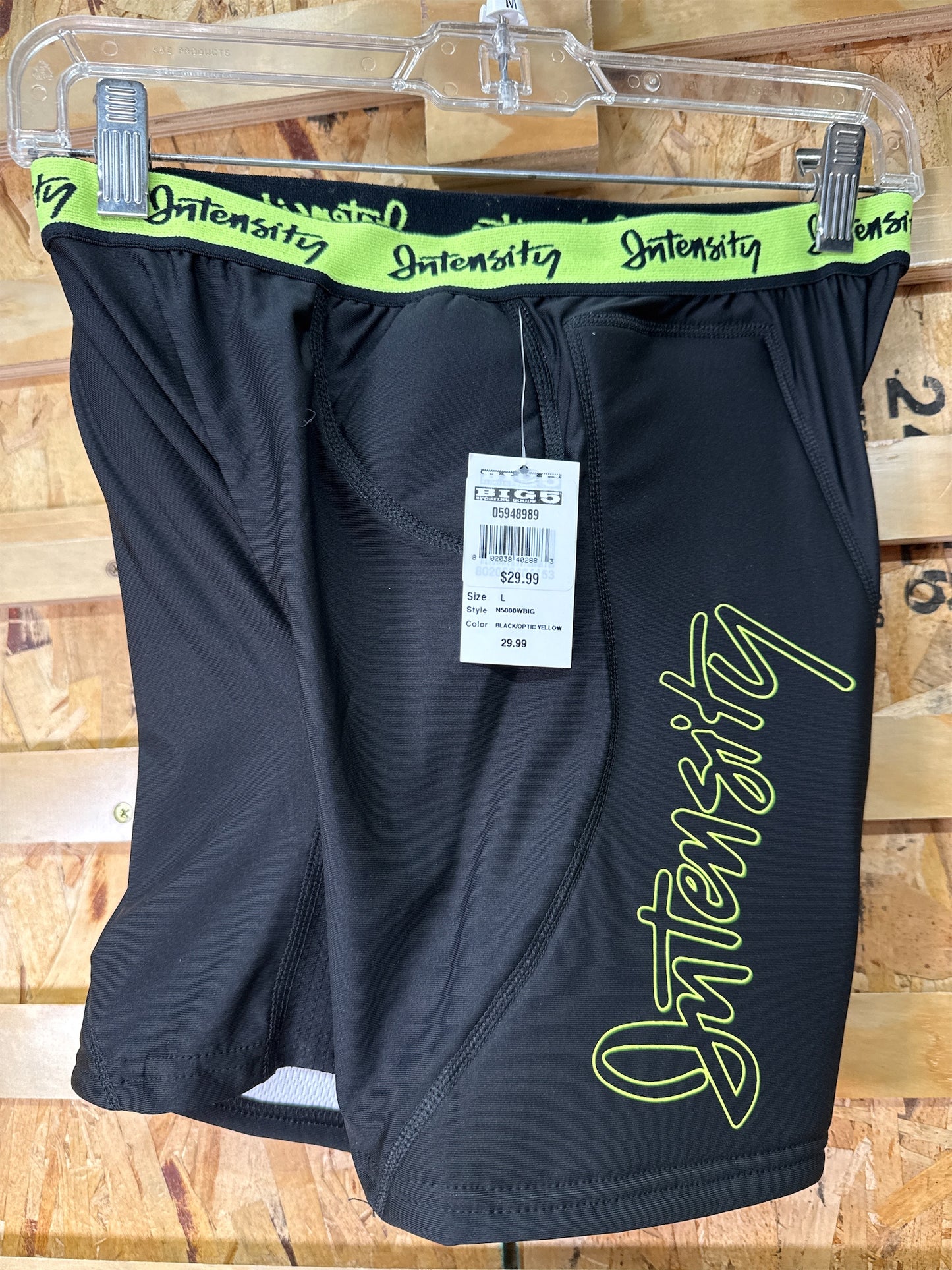 Intensity Athletics Women's Low-Rise Padded Softball Slider Shorts - Black/Yellow, Large