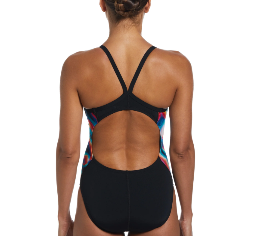 Nike Women's Hydrastrong Multi Print Racerback One Piece Swimsuit - Size 10