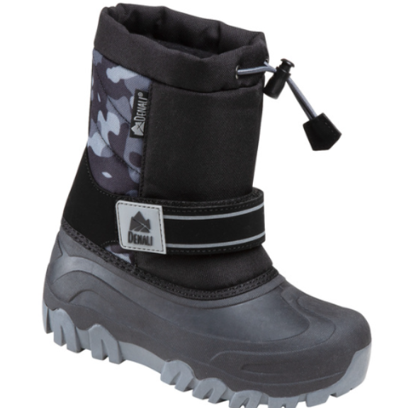 Denali Boulder II/III Boys' Cold-Weather Snow Boots - Black Combo, Size 3