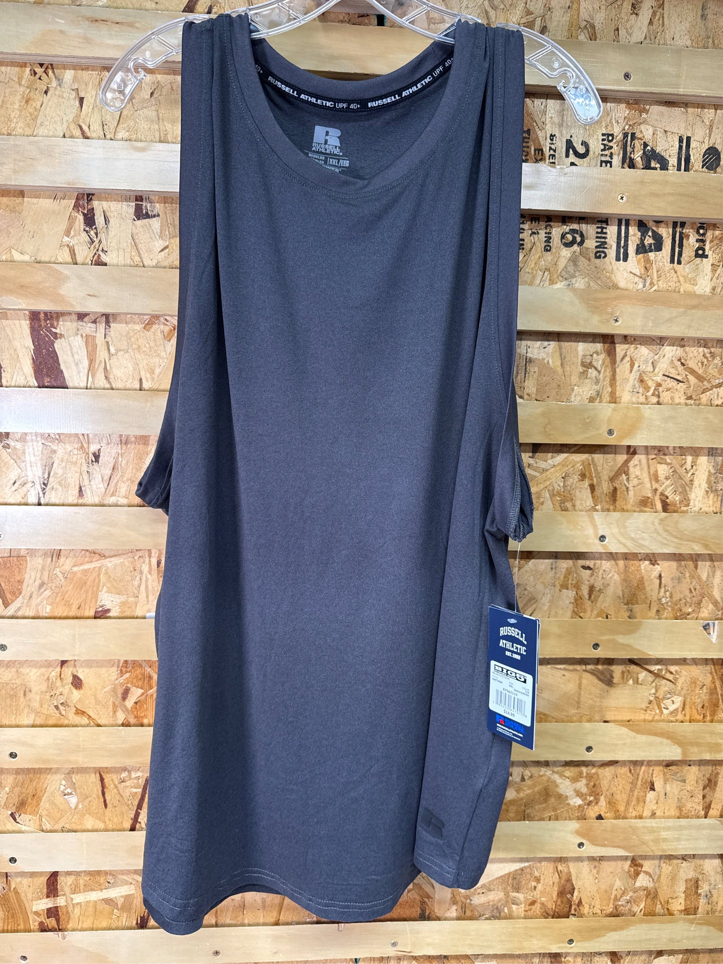Russell Athletic Men's Elite Sleeveless Tank Top, Black Heather - 2XL