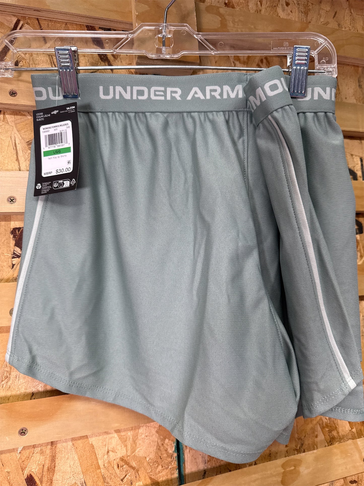 Under Armour Women's Play Up Shorts - Green, Size Large