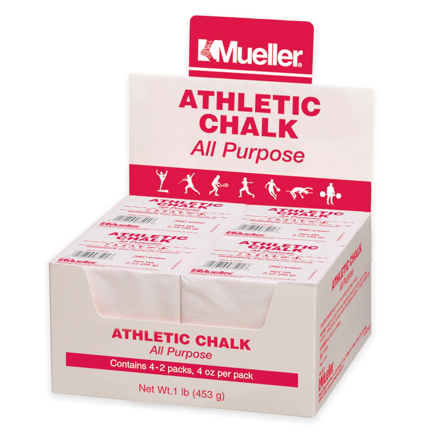 Mueller All Purpose Athletic Chalk - 2 oz Magnesium Carbonate Bars, 2-Pack