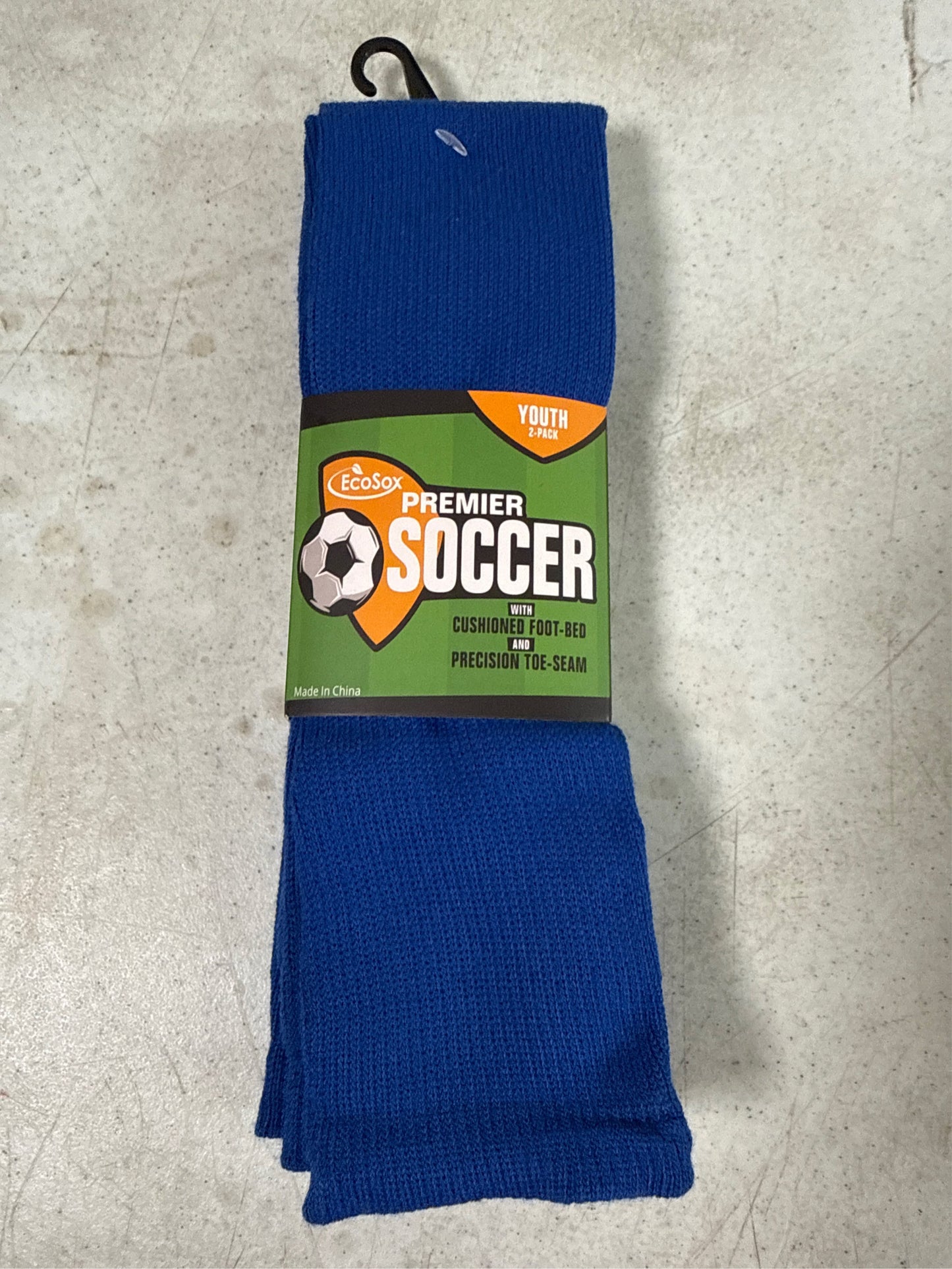 EcoSox Premier Over-the-calf Youth Soccer Socks - 2 Pack, Bright Royal