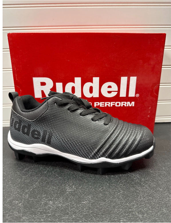 Riddell Men's Edge Low Training Shoes - Black/White, Size 6.5