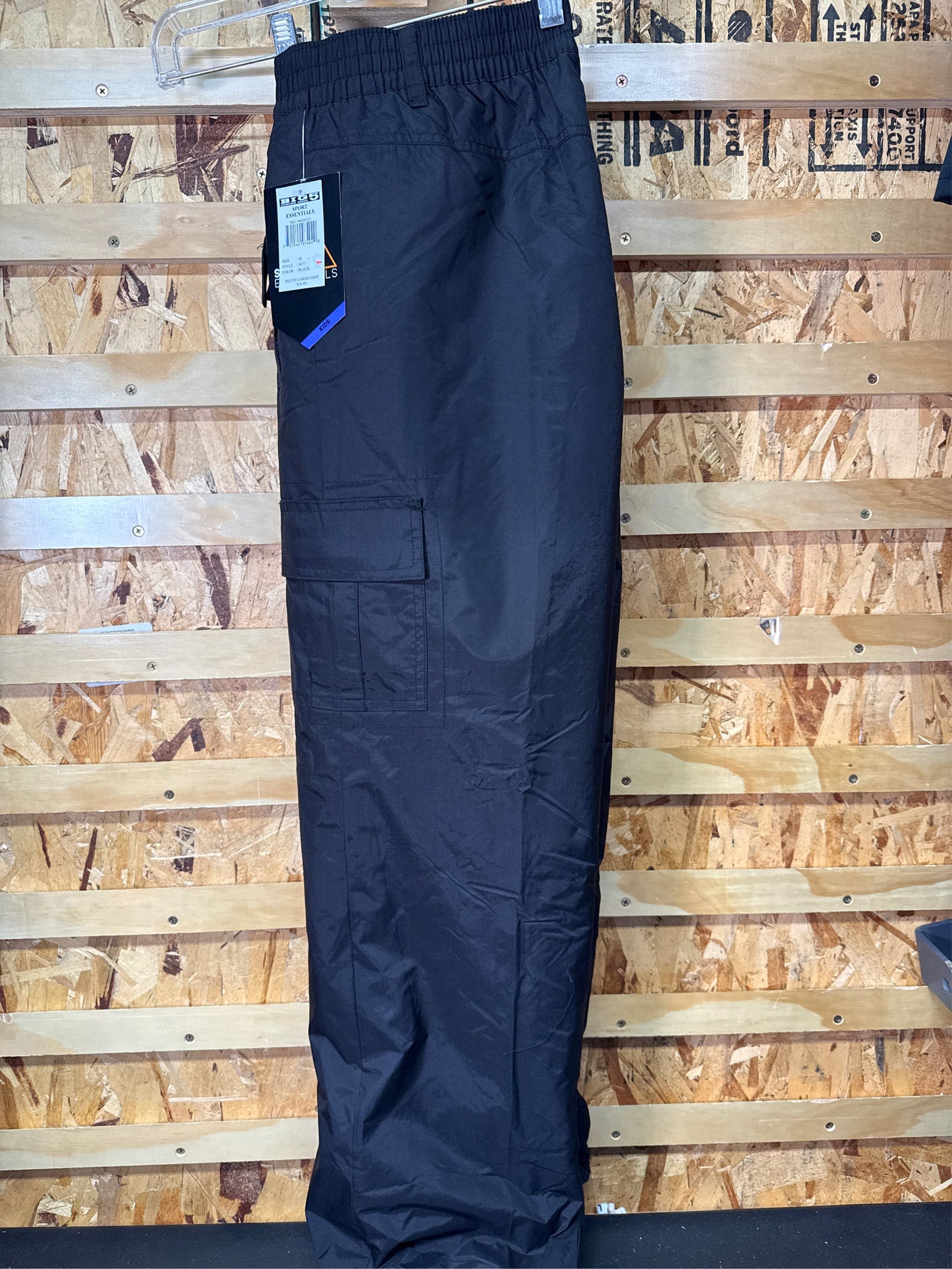 Sport Essentials Junior's Cargo Snow Pants - Black, Size 16