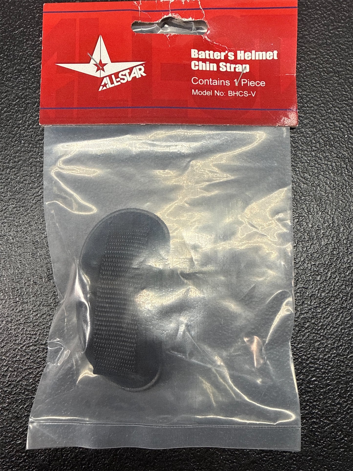 All-Star Vela Baseball Batting Helmet Chinstrap with Chin Cup - One Size Black