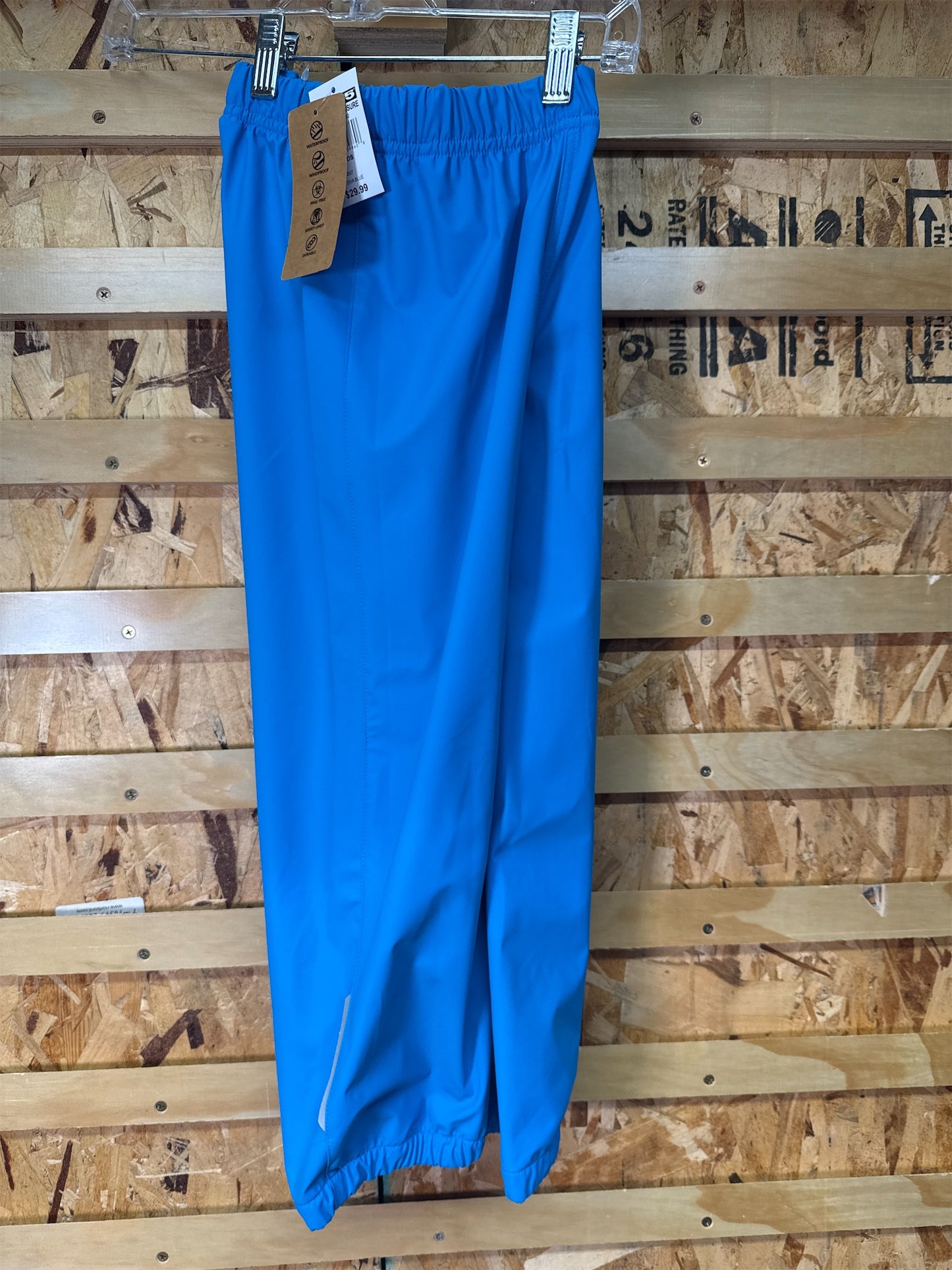 Rugged Exposure Kids' Waterproof Rain Pants - Bright Blue, Size 4/5