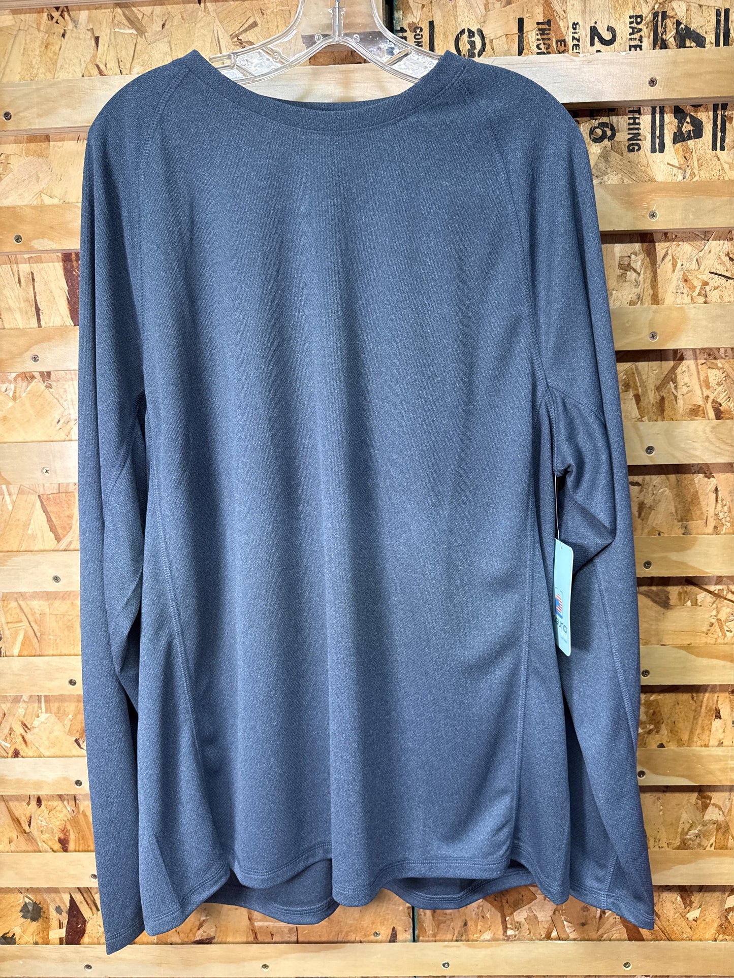 Laguna Men's Long-Sleeve Performance Swim Tee - Iris Heather, XL