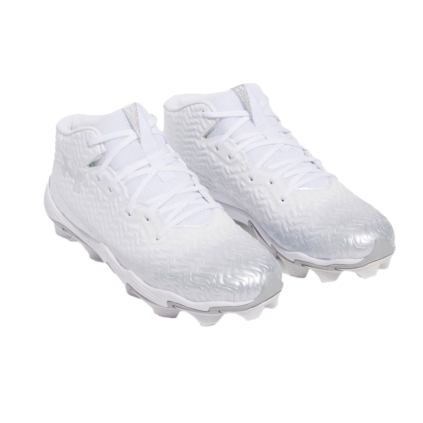 Under Armour Spotlight Hammer Men's Football Cleats - White/Silver, Size 8