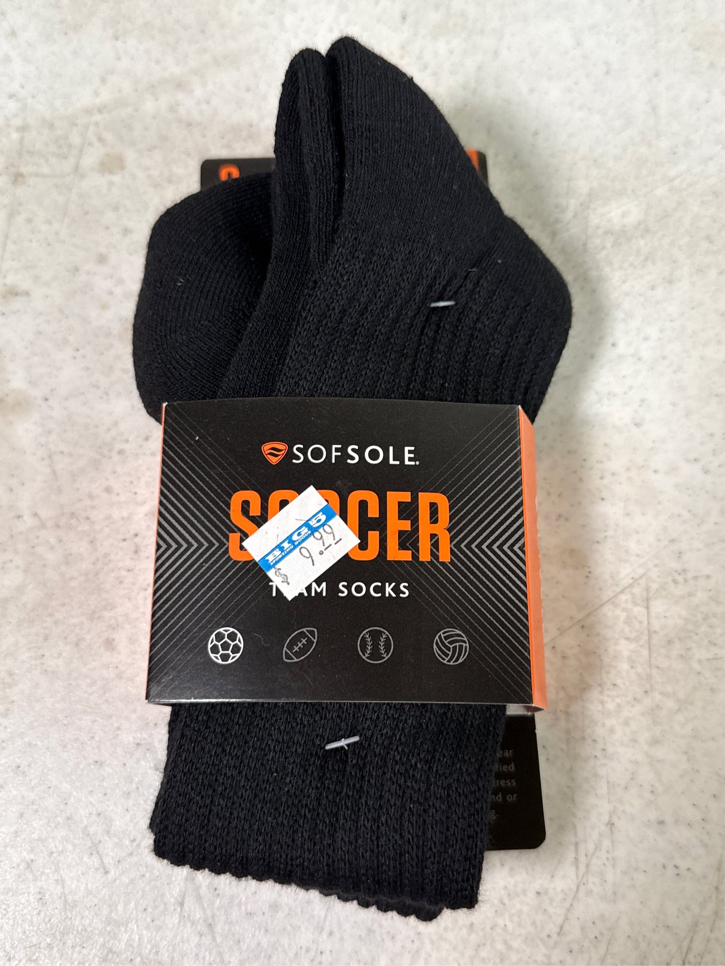 Sof Sole Youth Performance Over-the-Calf Soccer Socks - 2 Pack, Black, XS