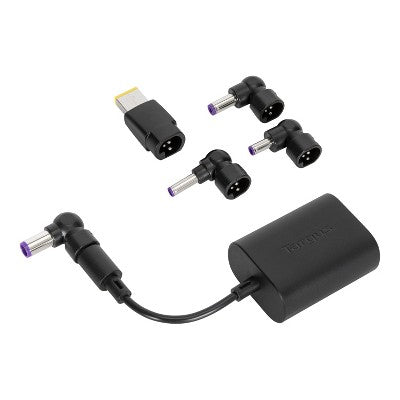 Targus Universal USB-C Laptop Charger with Interchangeable Tips - Black