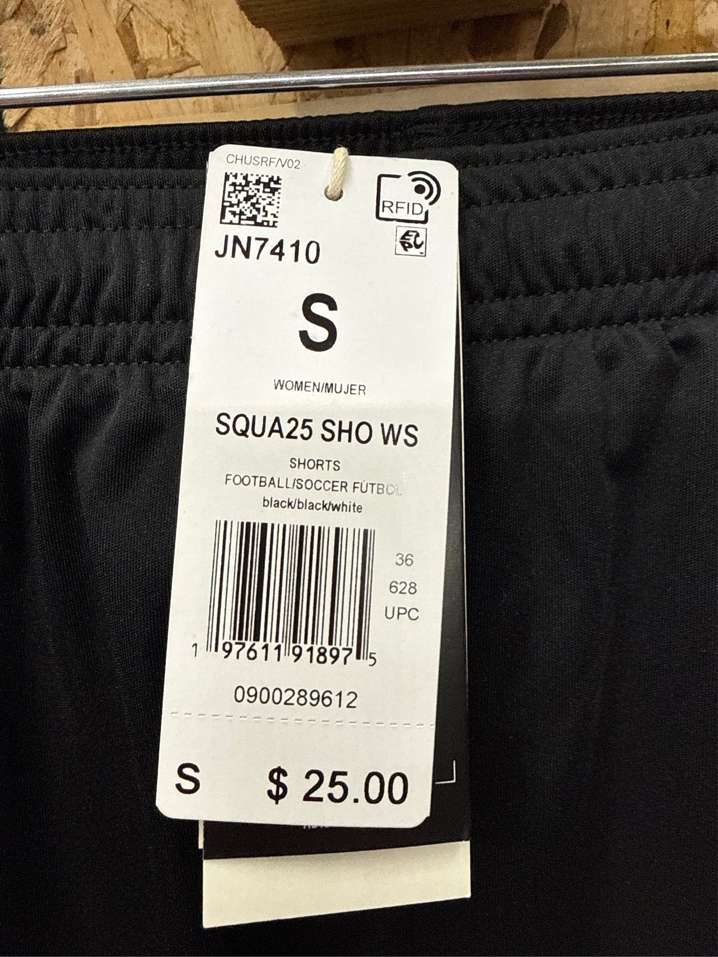 Adidas Women's Squadra 25 Soccer Shorts - Black/White, Size Small