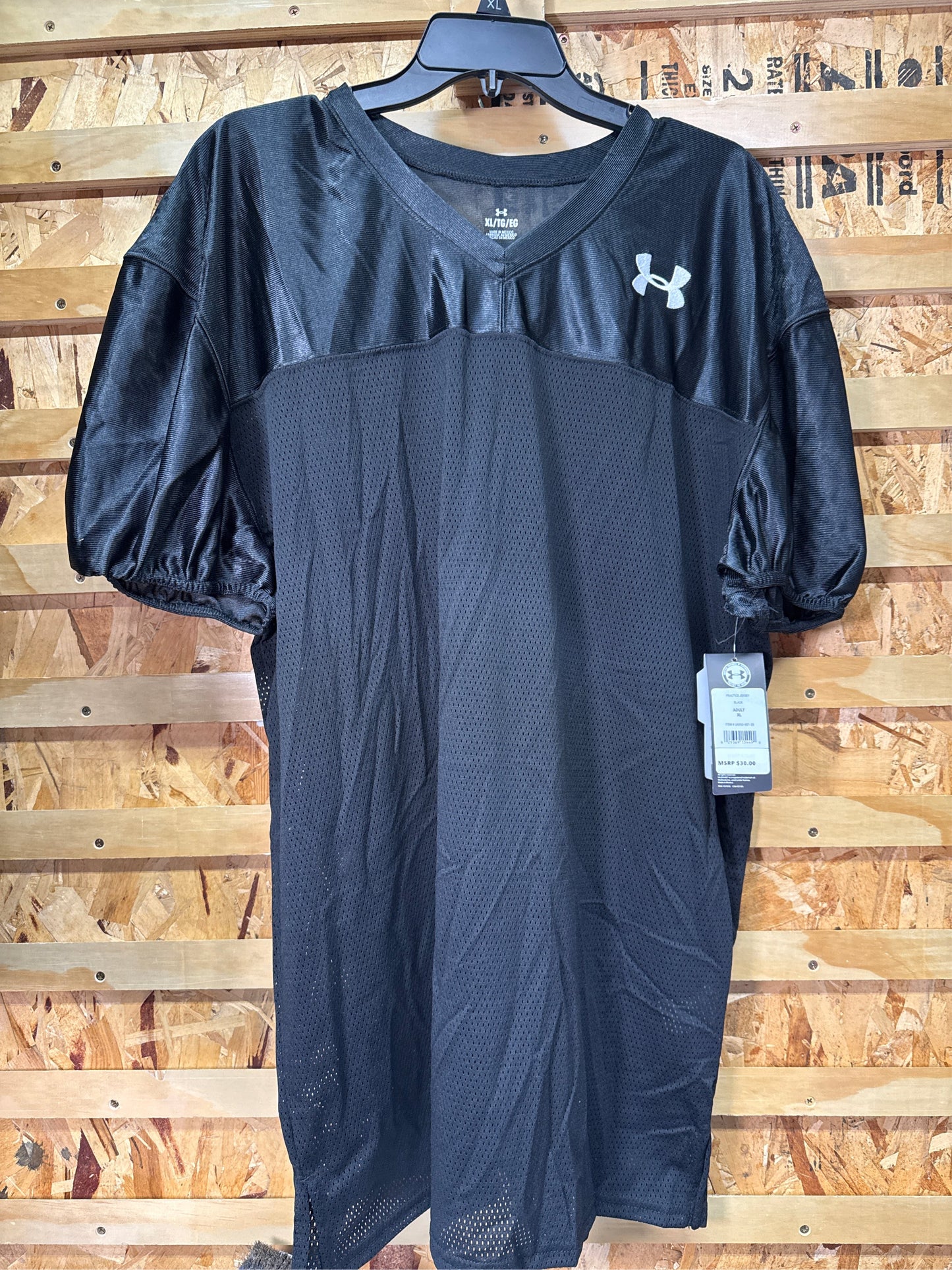 Under Armour Adult Football Practice Jersey - Black, Size XL