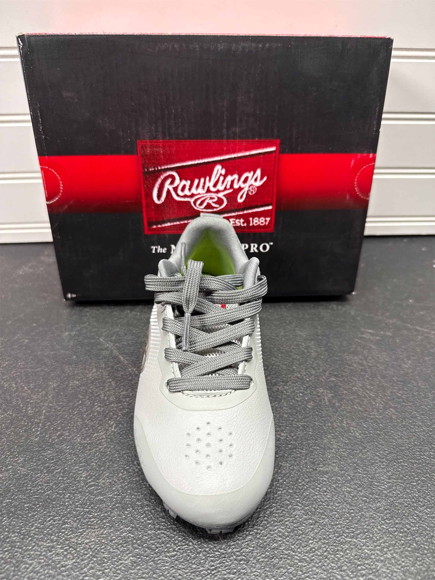 Rawlings Sanction Low Youth Baseball Cleats - Gray, Size 10