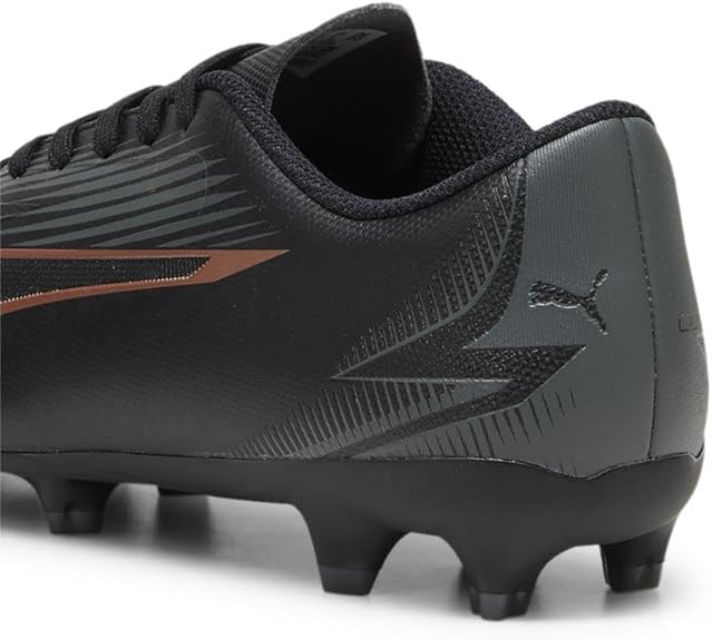 Puma Ultra Play FG/AG Junior Soccer Cleats - Black/Copper Rose, Size 6.5