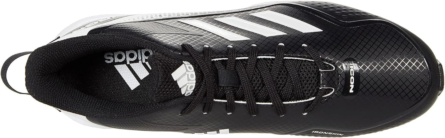 Adidas Men's Icon 7 MD Baseball Cleats - Black/White, Size 8