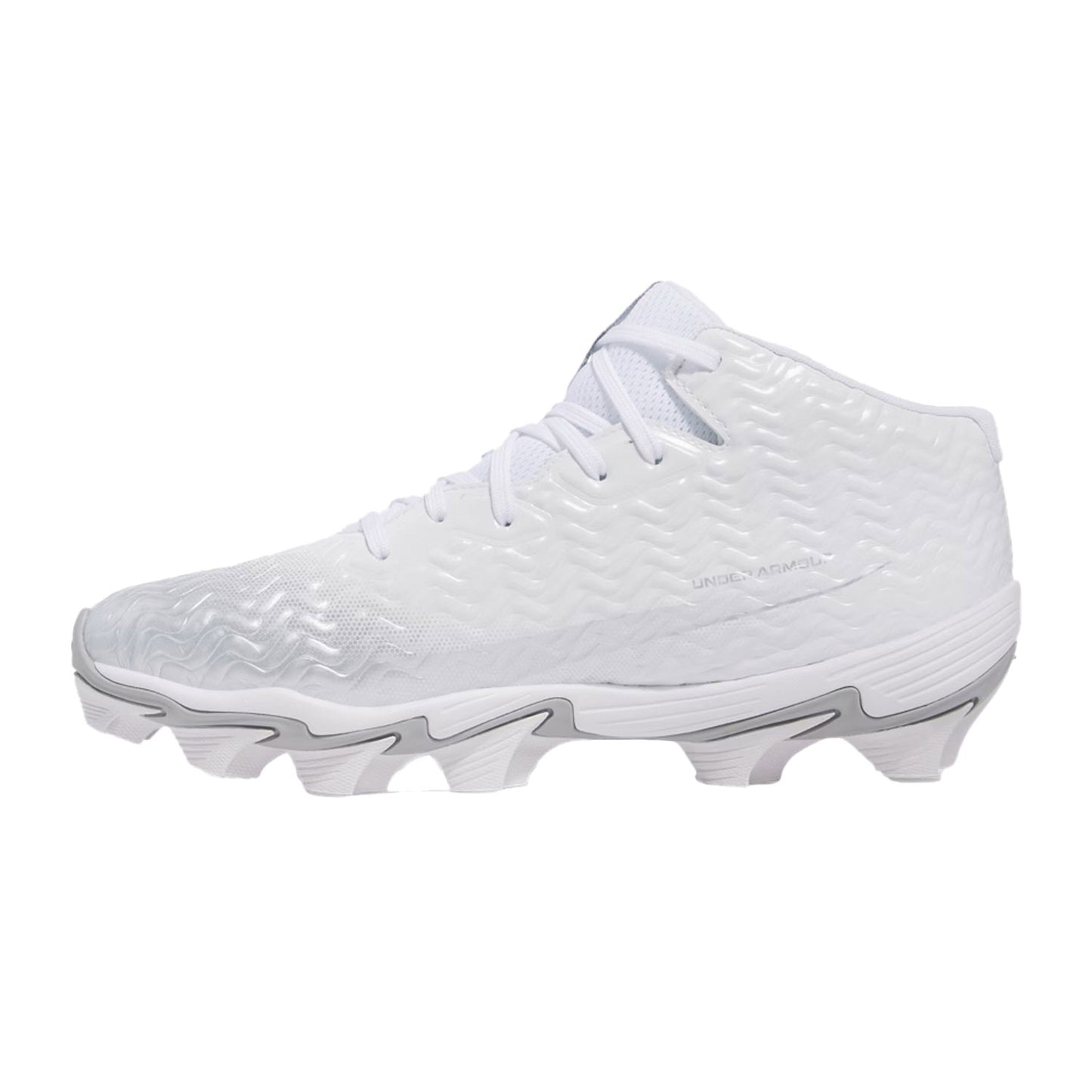 Under Armour Spotlight Hammer Men's Football Cleats - White/Silver, Size 8