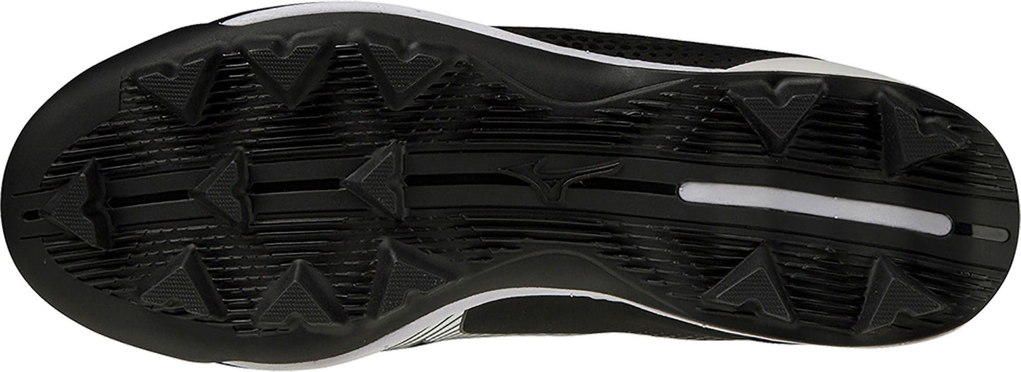 Mizuno Women's Wave Finch LightRevo TPU Softball Cleats - Black/White, Size 7