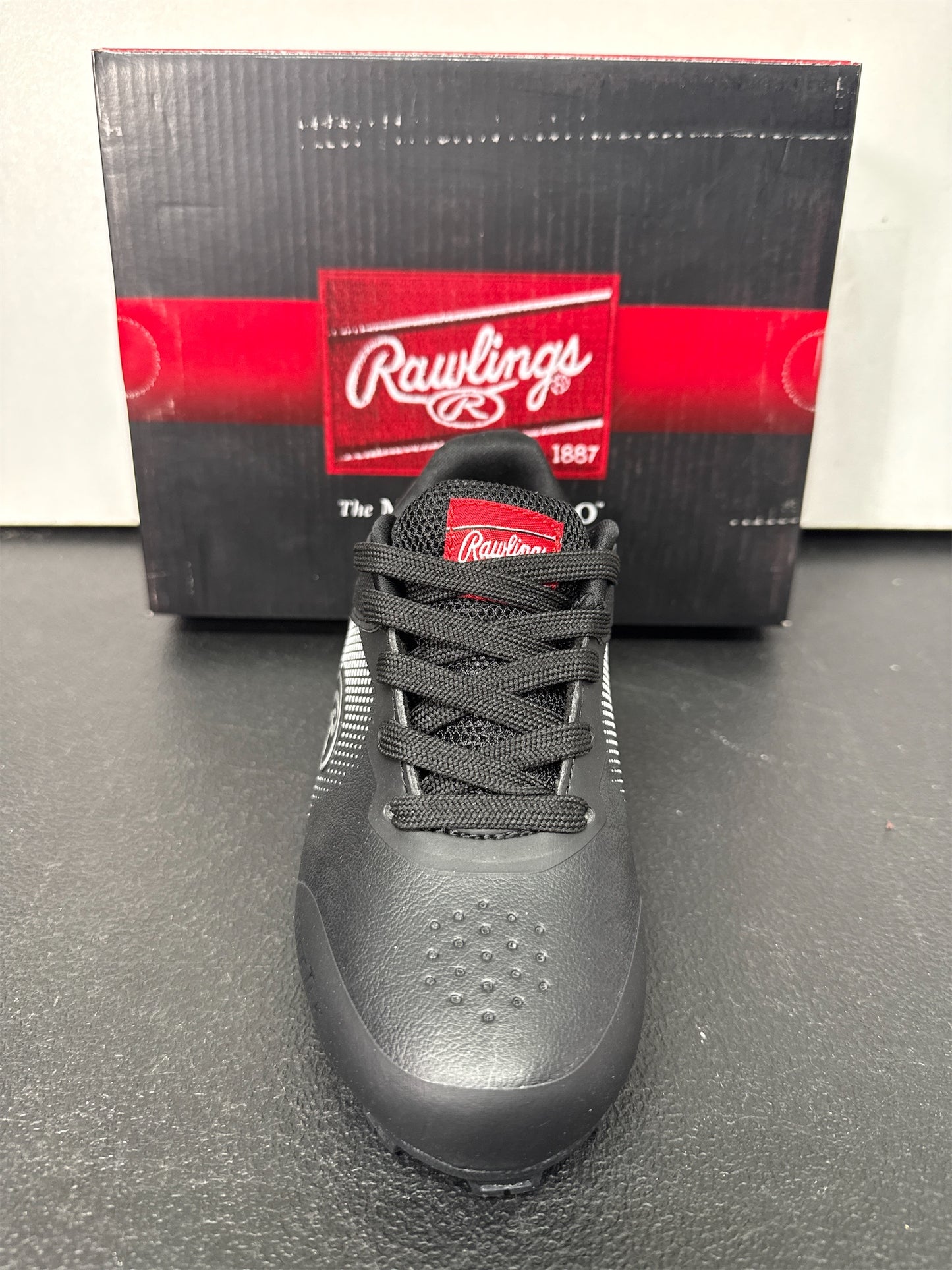 Rawlings Sanction Low Youth Baseball Cleats - Black, Size 12