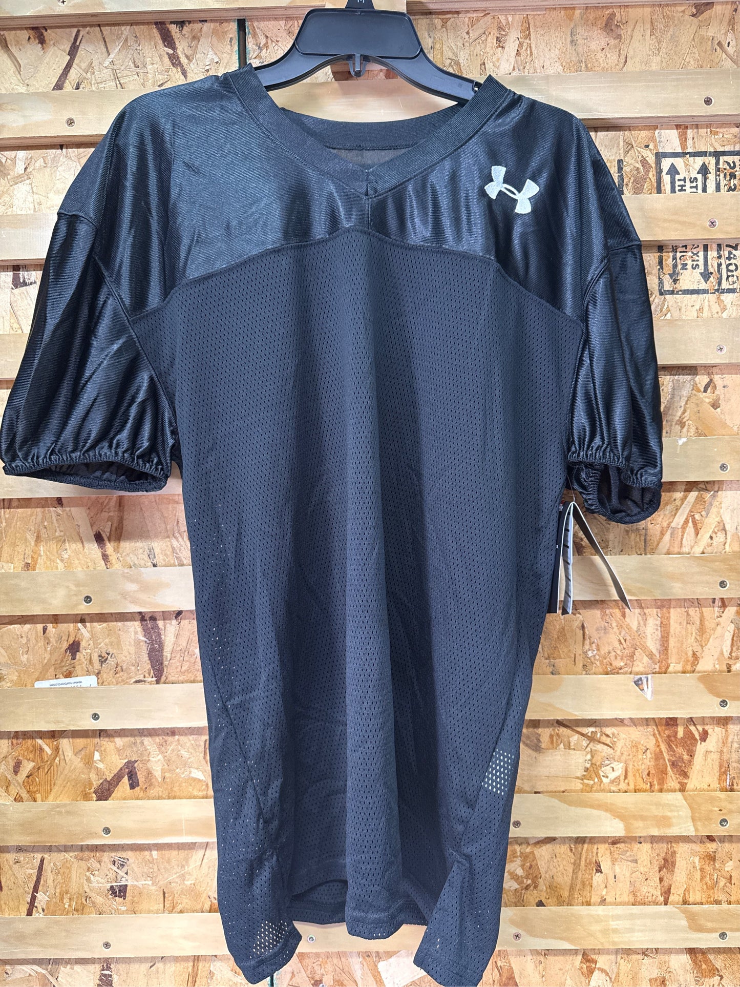 Under Armour Adult Football Practice Jersey - Black, Size Medium