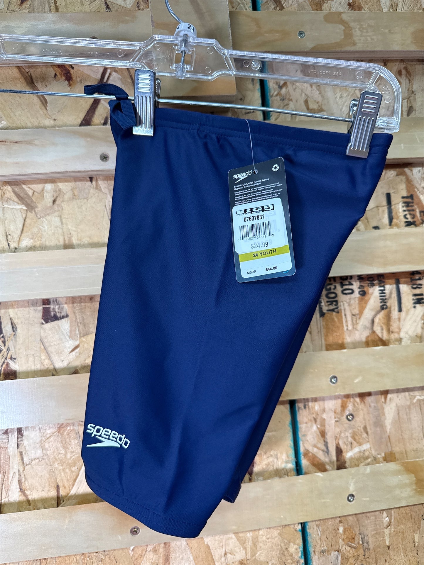 Speedo Kids' Powerflex Eco Performance Swim Jammers - Navy Blue, Size 24