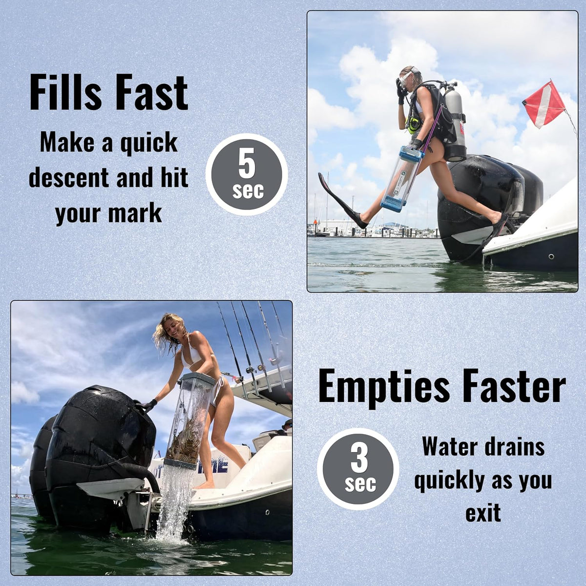 Aquatic Hunt Pro Lionfish Locker LL130G - High-Capacity Underwater Containment Unit