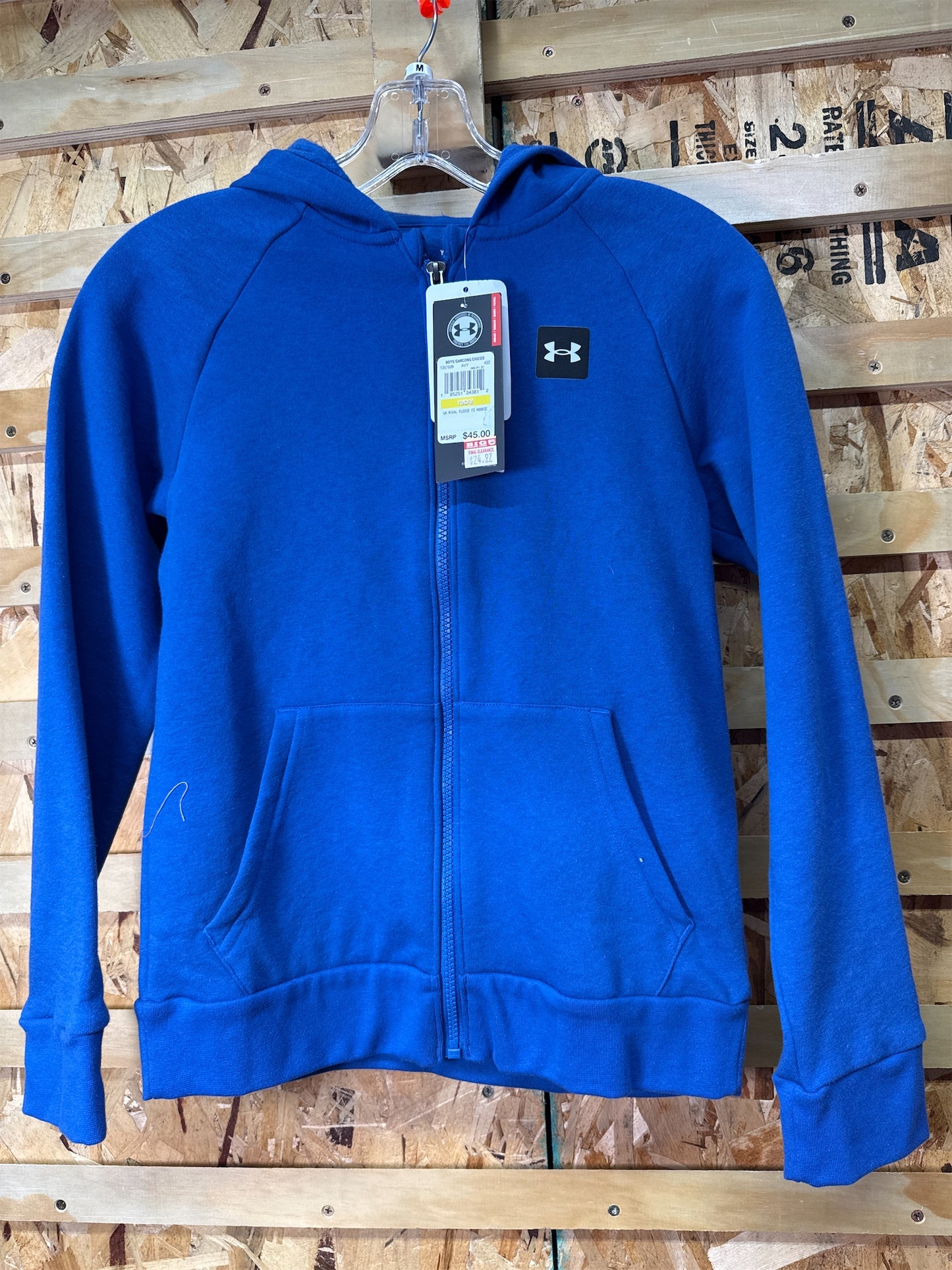 Under Armour Boys' Rival Fleece Full-Zip Hoodie - Tech Blue