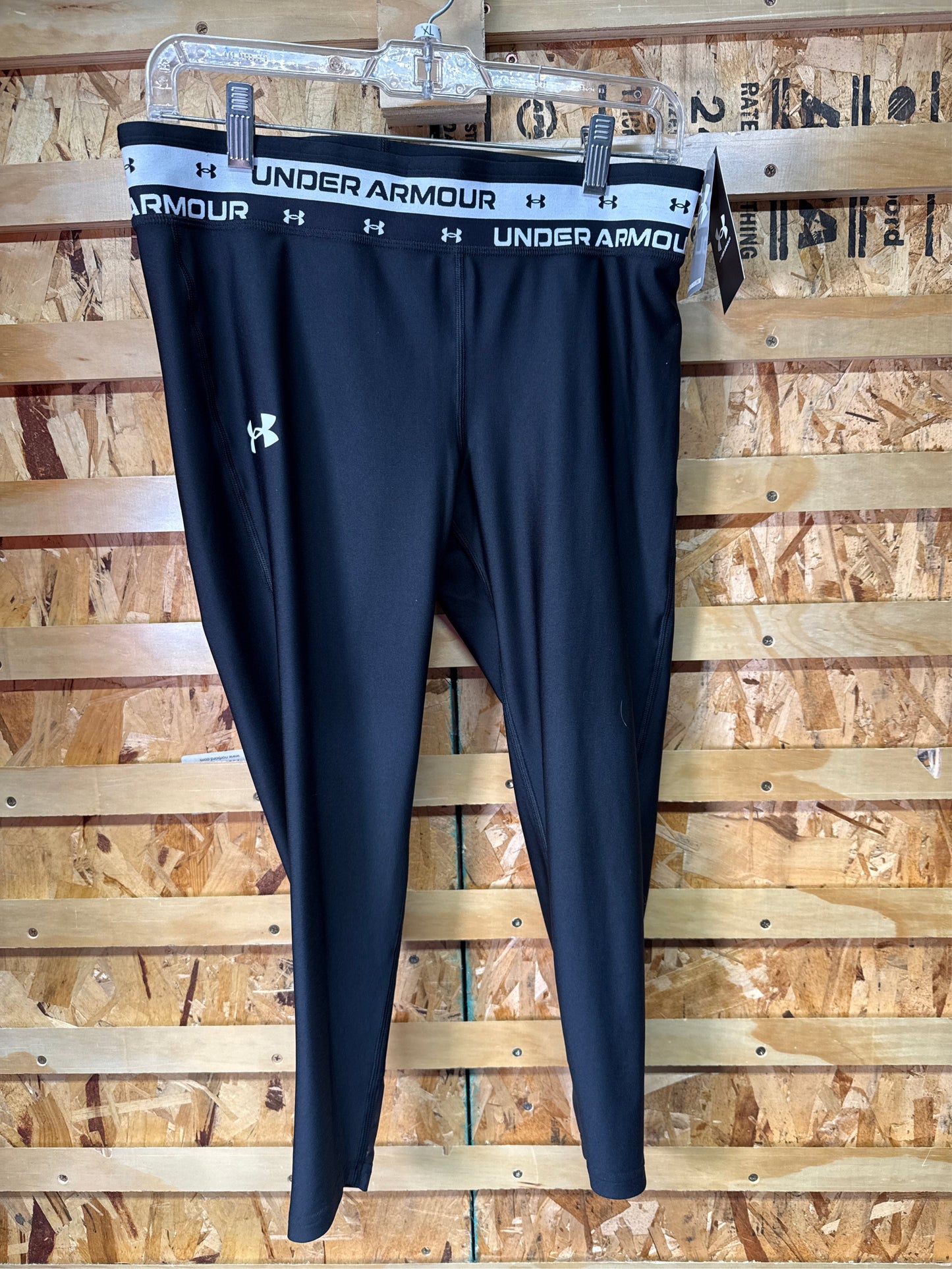 Under Armour Girls' HeatGear Armour Ankle Crop Leggings - Black, XL