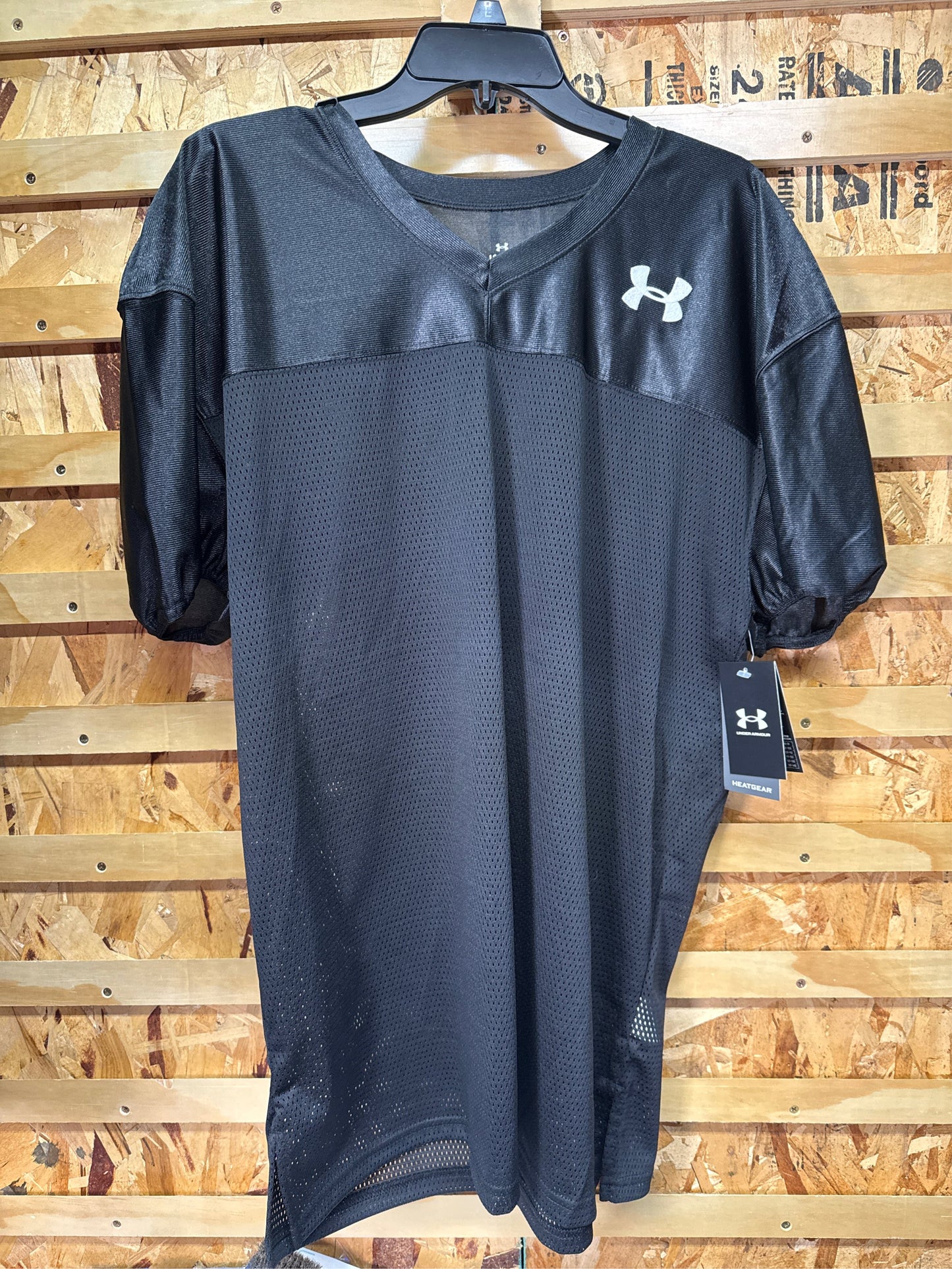 Under Armour Adult Football Practice Jersey - Black, Size Large