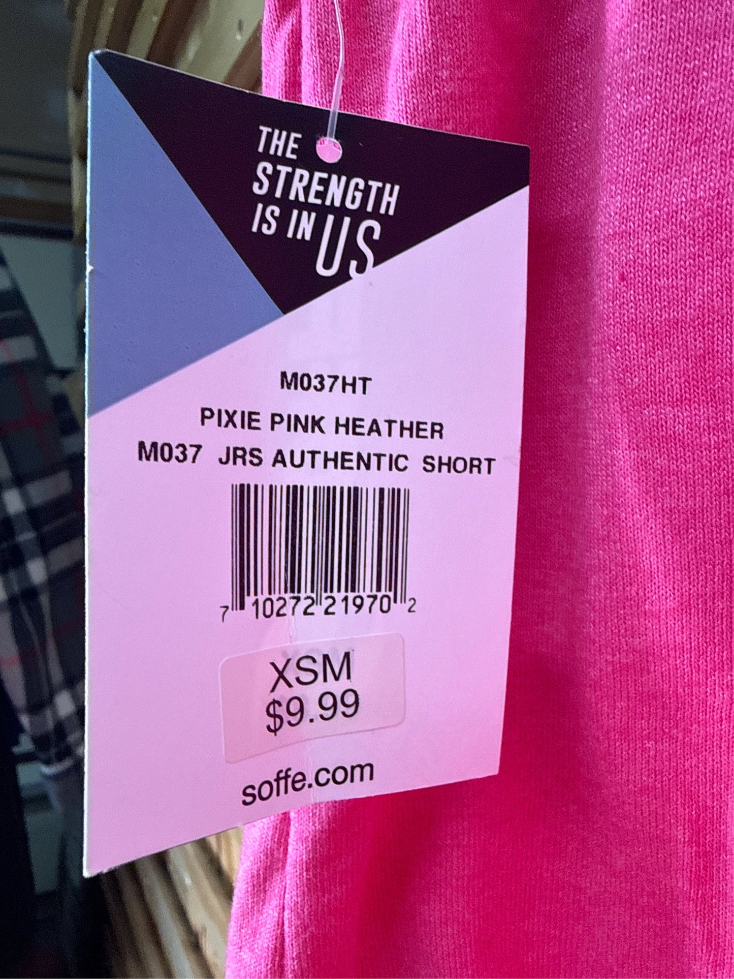 Soffe Women's Polyester Jersey Blend Cheer Shorts - Pink, XS