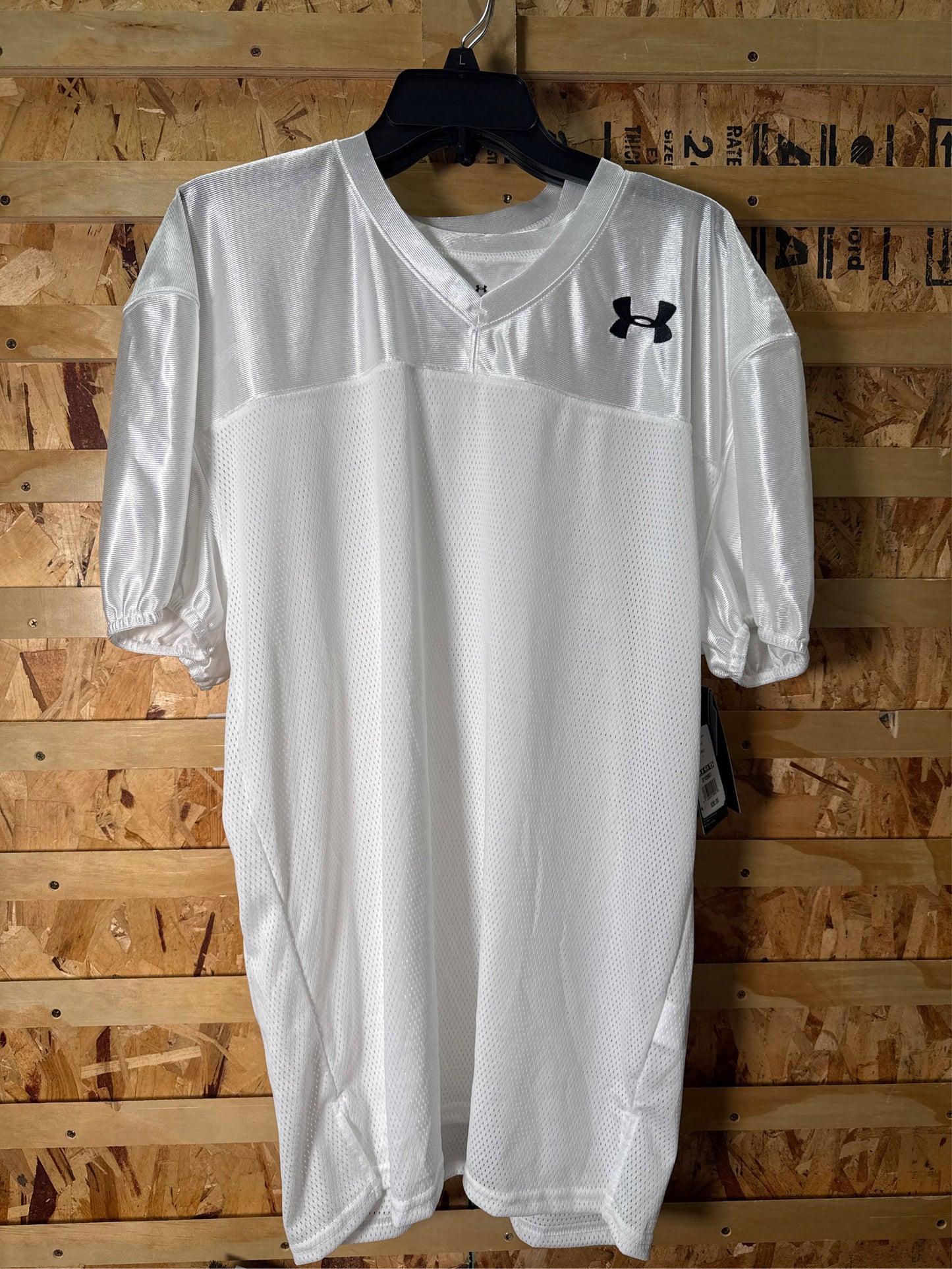 Under Armour Adult Football Practice Jersey - White, Size Large