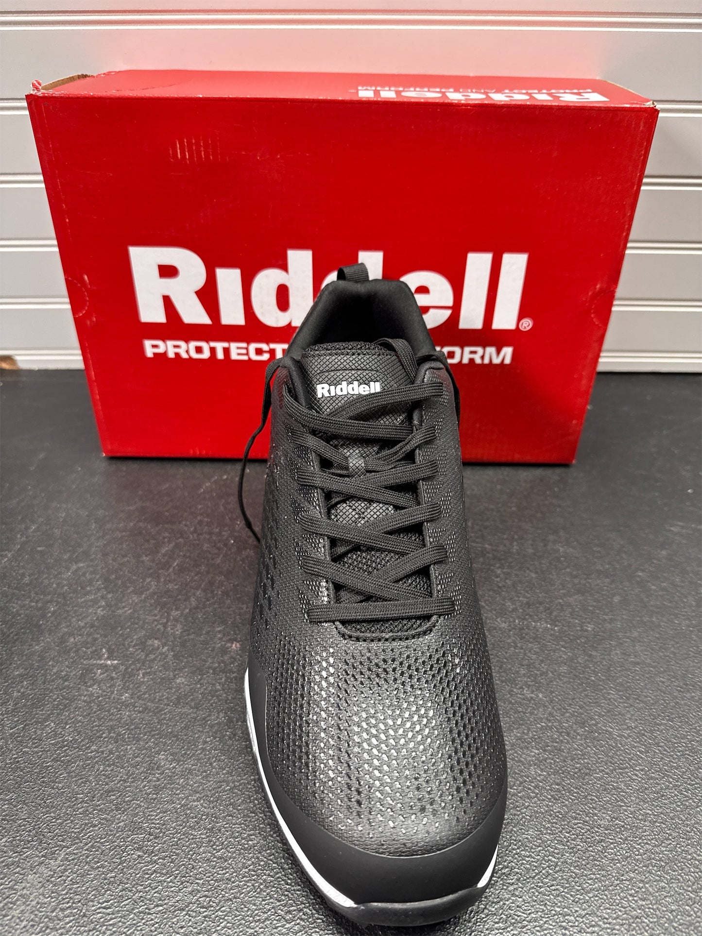 Riddell Brawl RM Men's Football Cleats - Black/White, Size 12