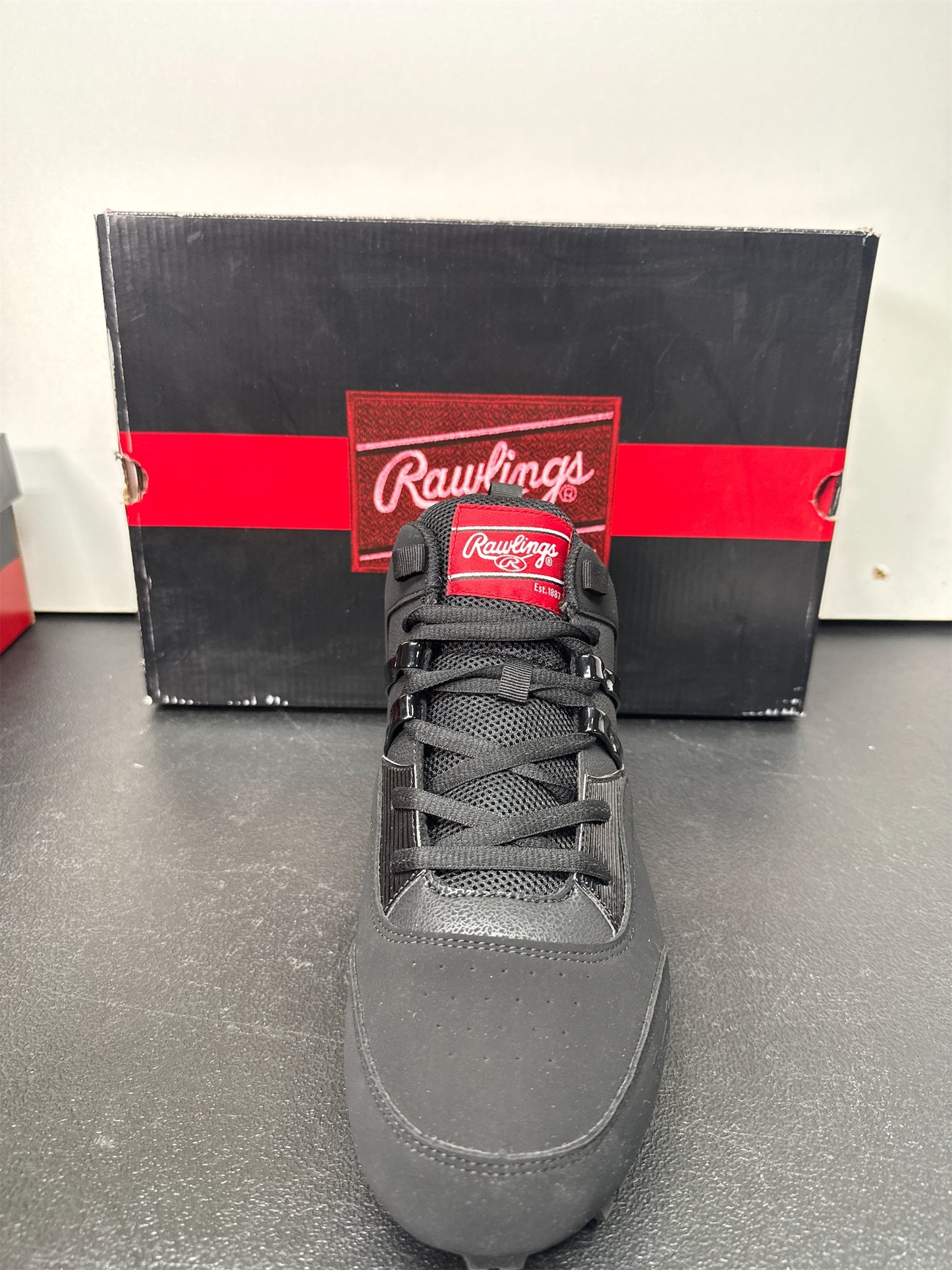 Rawlings Sideline Mid Men's Baseball Cleats - Black/Gold, Size 10.5