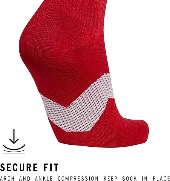 Adidas Unisex Metro Over-the-Calf Soccer Socks - Power Red - Medium