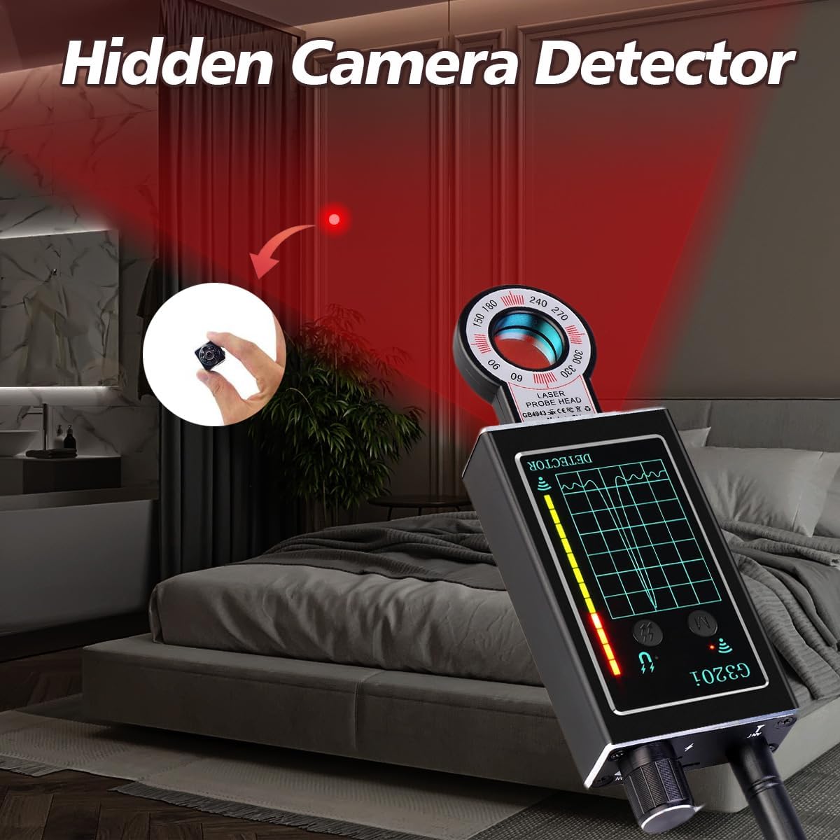 Vaoecms G320i Hidden Device Detector - RF Signal & Bug Finder