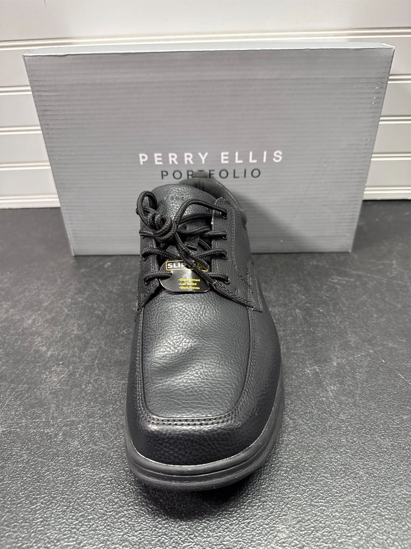 Perry Ellis Eldridge Men's Slip-Resistant Casual Shoes - Black, Size 9