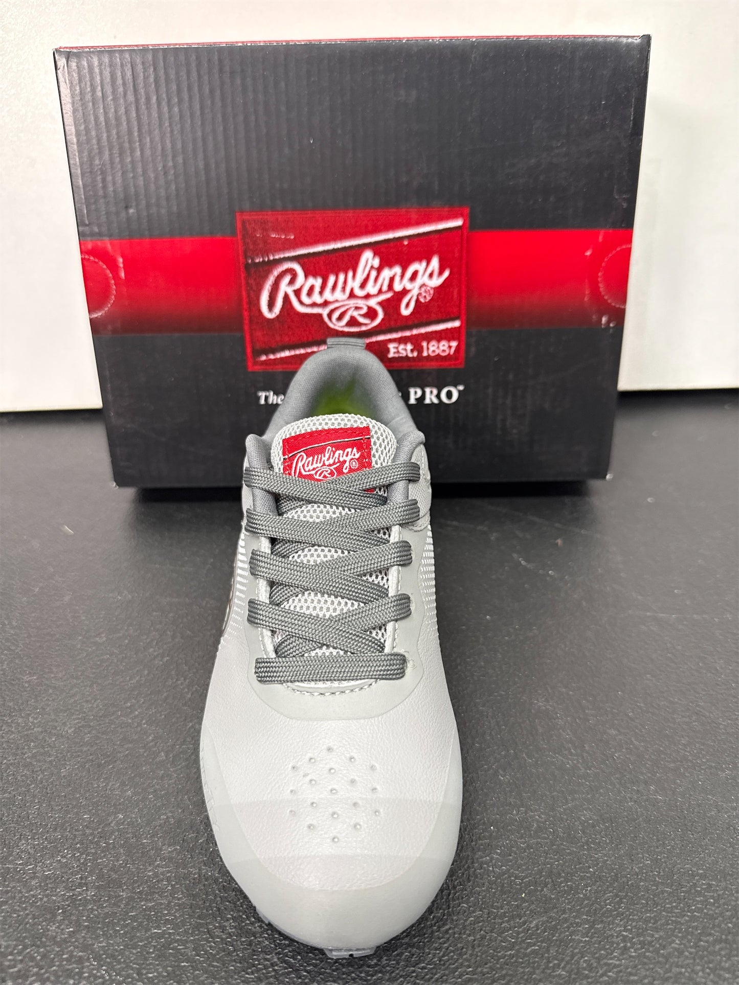 Rawlings Sanction Low Youth Baseball Cleats - Gray, Size 12