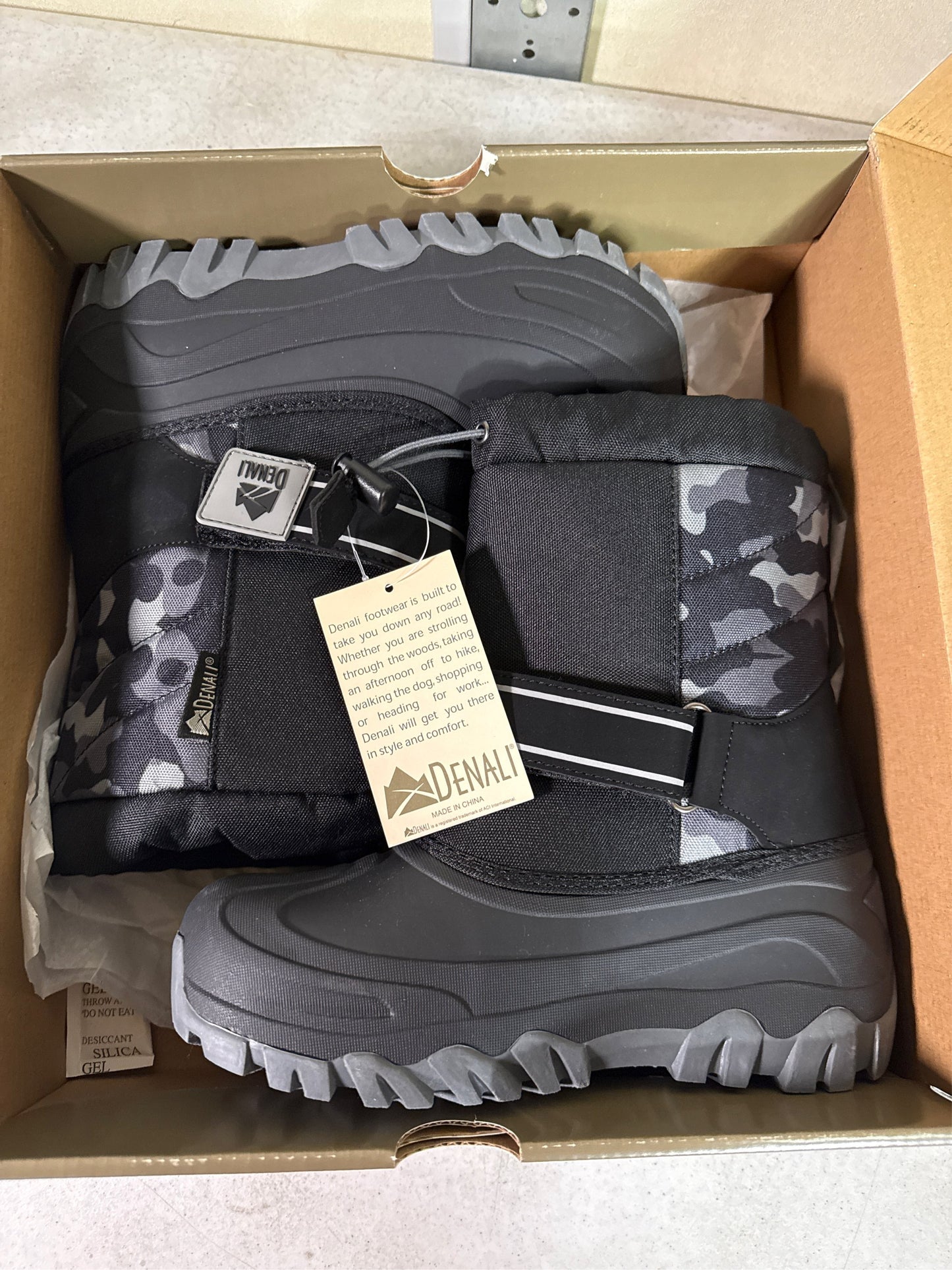 Denali Boulder II/III Boys' Cold-Weather Snow Boots - Black Combo, Size 3