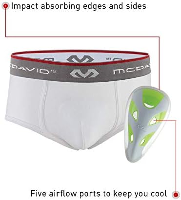 McDavid Youth Classic Athletic Brief with Flex Cup - White, Size Large