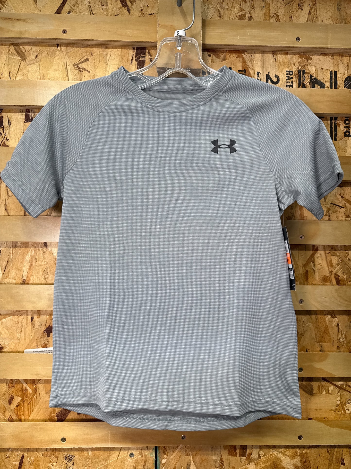 Under Armour Boys' Textured Tech Short Sleeve T-Shirt - Gray, Size S