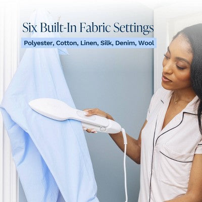 Nori Press Handheld Steam Iron & Portable Fabric Steamer - White