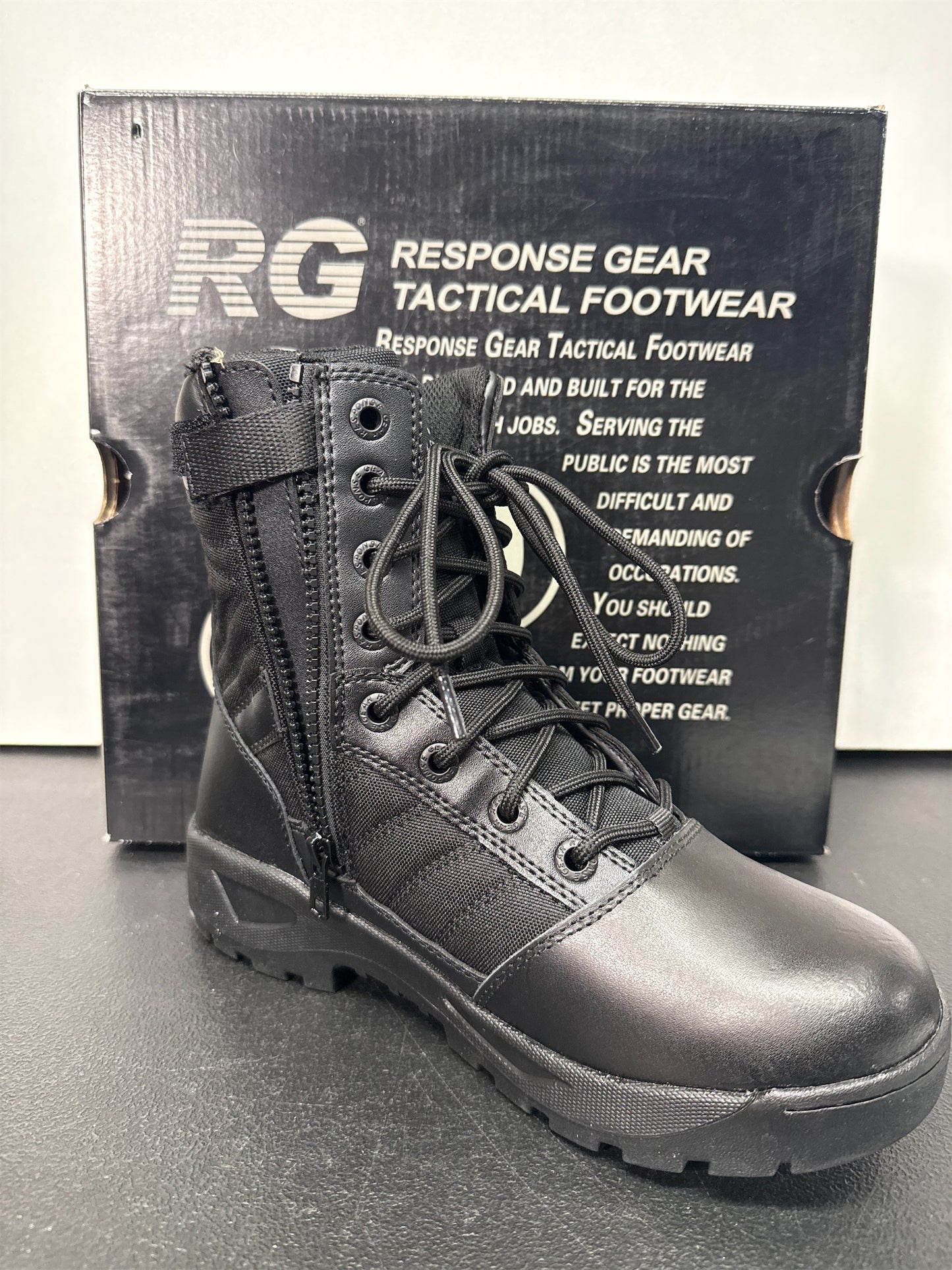 Response Gear Women's Side-Zip 3.0 Tactical Service Boots - Black, Size 10