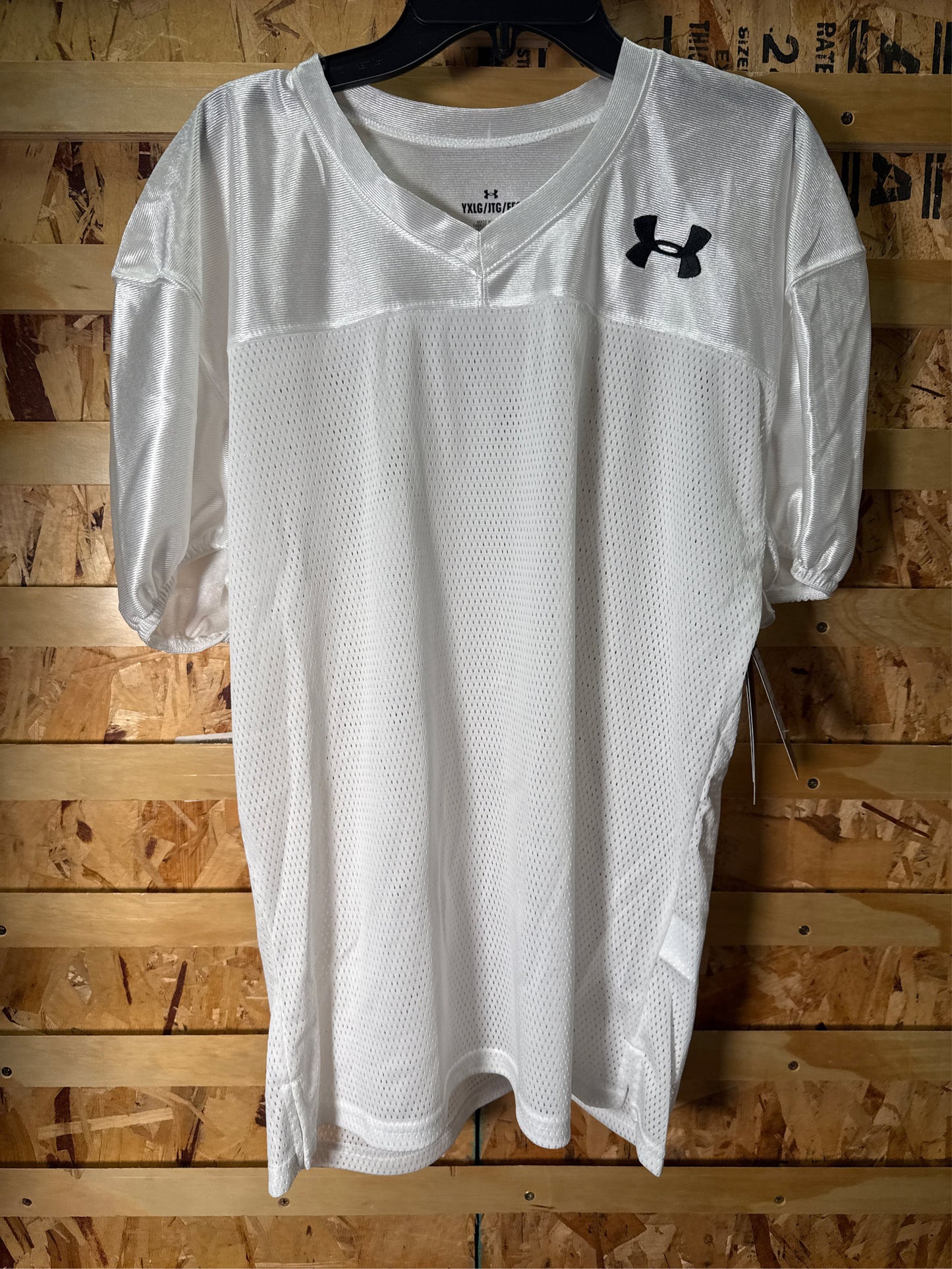 Under Armour Youth Football Practice Jersey - White, Youth XL