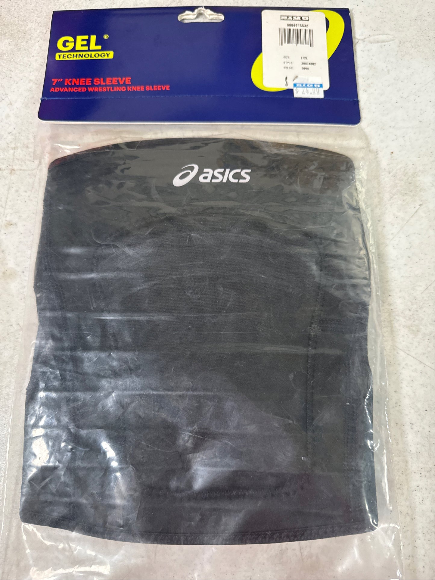 ASICS Unisex Gel 7" Volleyball Knee Sleeve - Black, L/XL